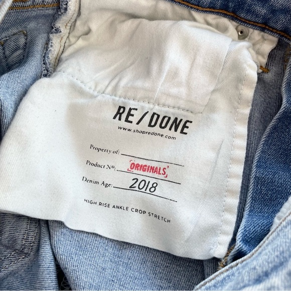 {Re/done} High-Rise Ankle Crop Comfort Stretch, Size 30 - Picture 10 of 11